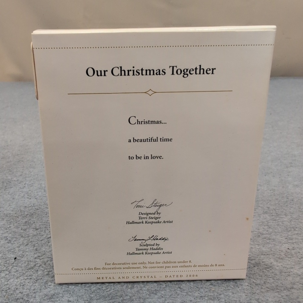 Hallmark Keepsake 2006 Our Christmas Together Heart Ornament Red Charm Metal - Picture 2 of 3